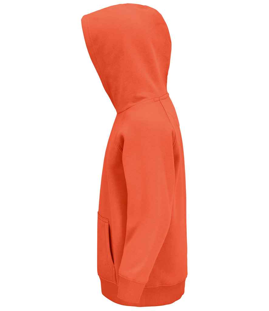 SOL'S Kids Stellar Organic Hoodie in Burnt Orange, side view
