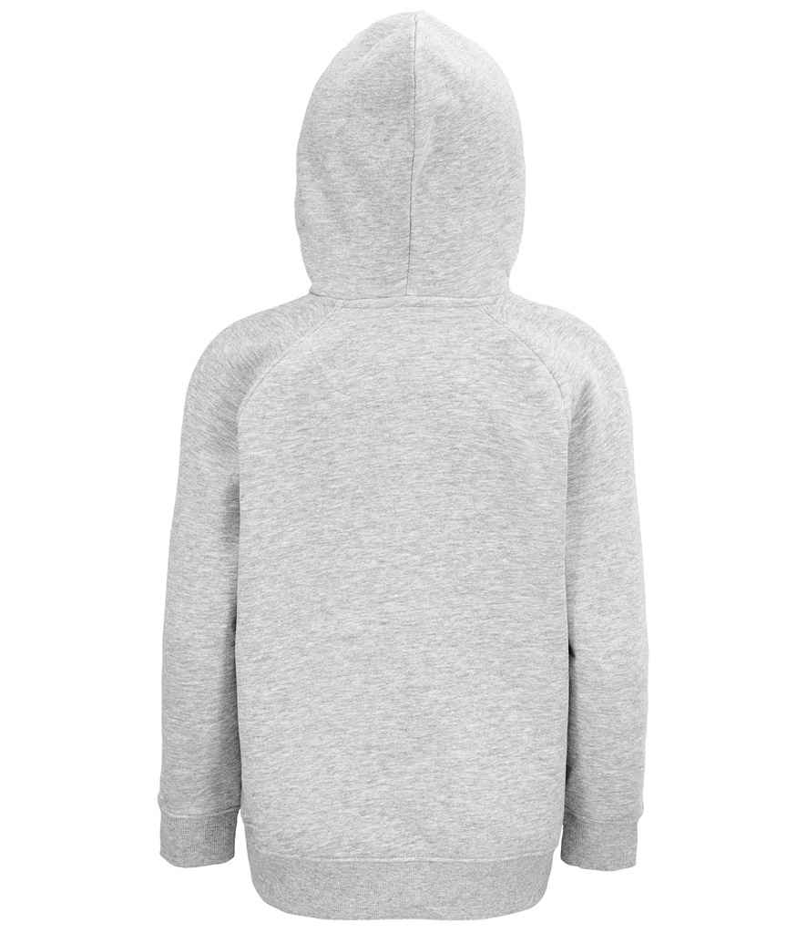 SOL'S Kids Stellar Organic Hoodie in Grey Marl, back view