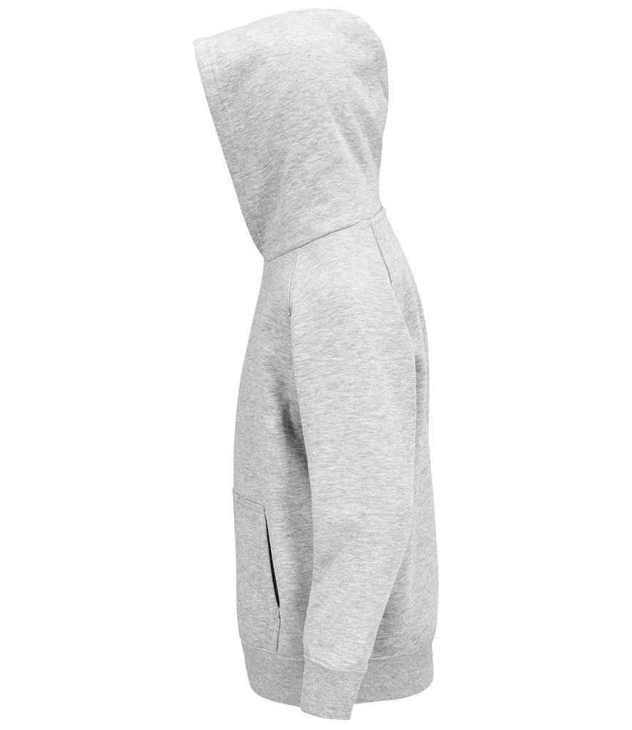 SOL'S Kids Stellar Organic Hoodie in Grey Marl, side view