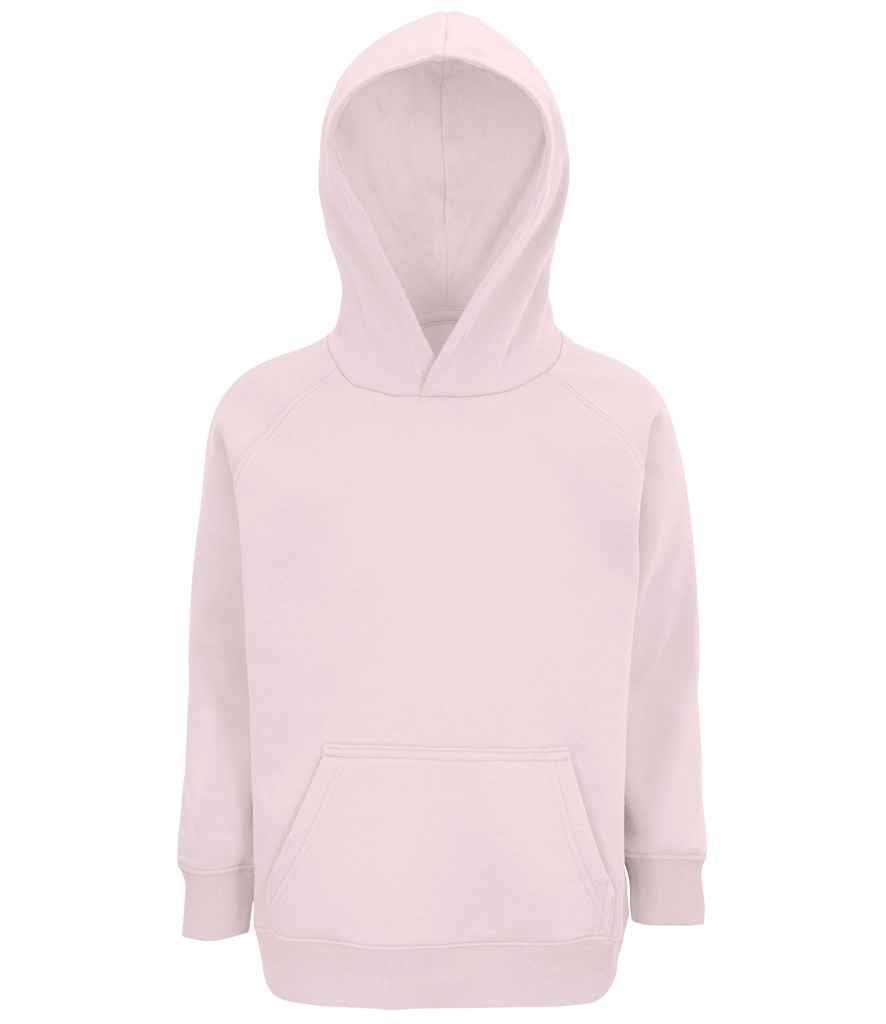 SOL'S Kids Stellar Organic Hoodie in Pale Pink, front view