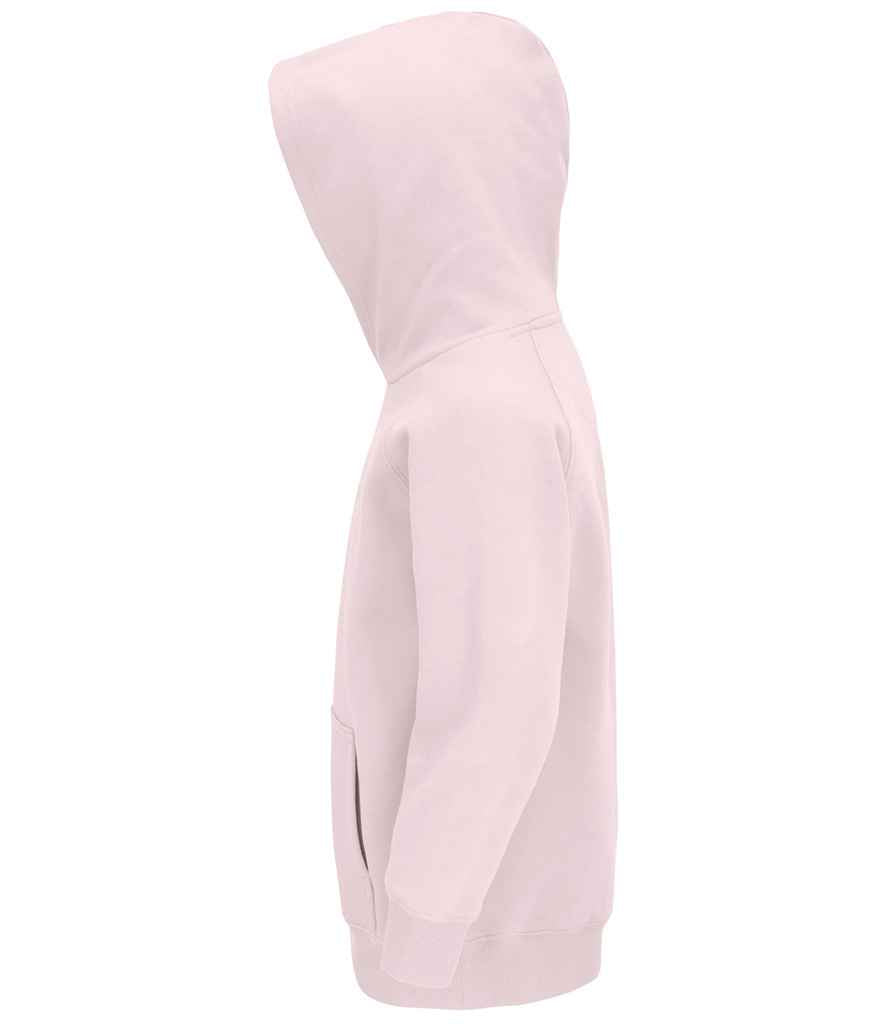 SOL'S Kids Stellar Organic Hoodie in Pale Pink, side view