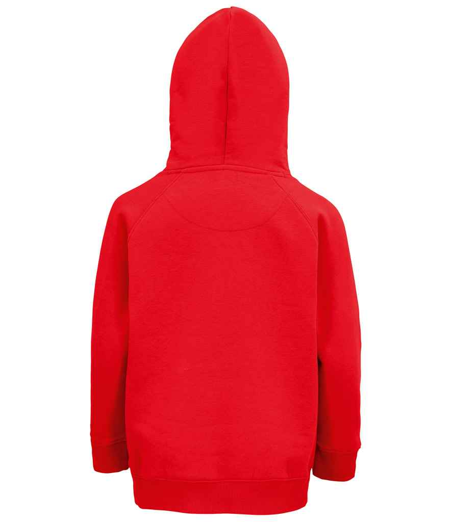 SOL'S Kids Stellar Organic Hoodie in Red, back view