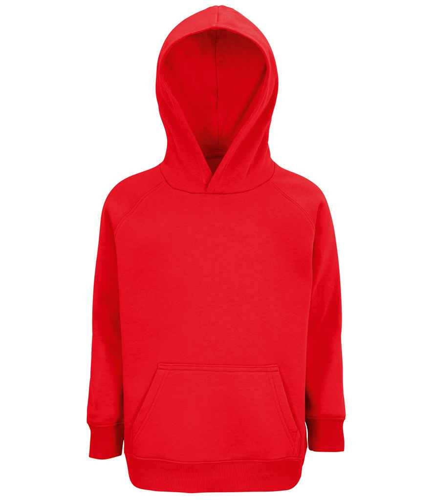 SOL'S Kids Stellar Organic Hoodie in Red, front view