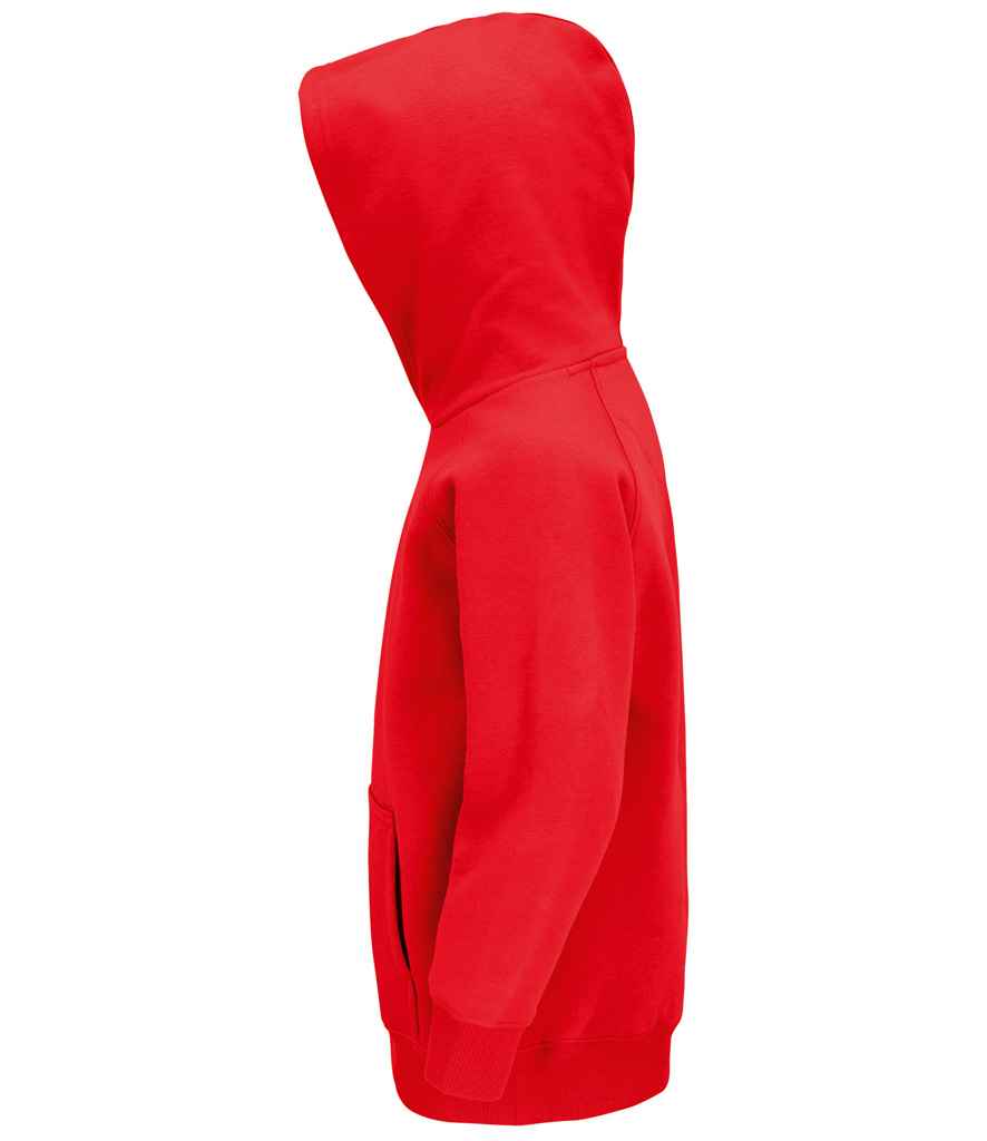 SOL'S Kids Stellar Organic Hoodie in Red, side view