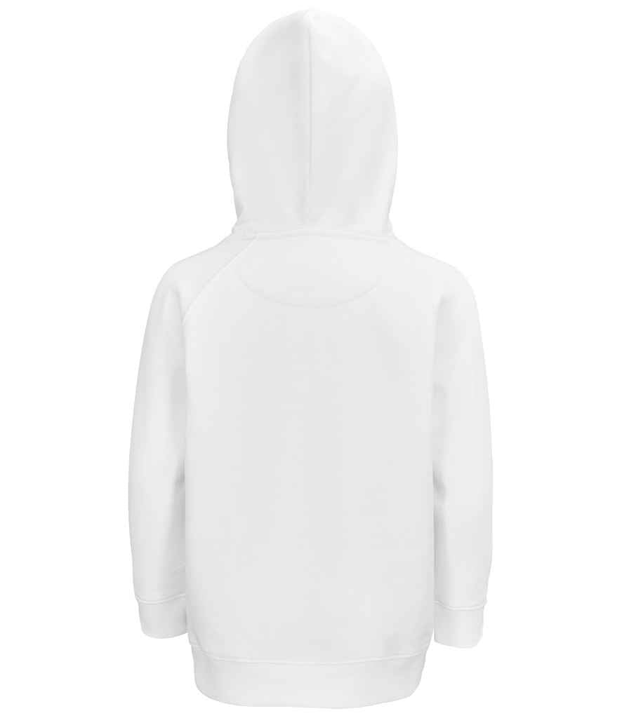 SOL'S Kids Stellar Organic Hoodie in White, back view
