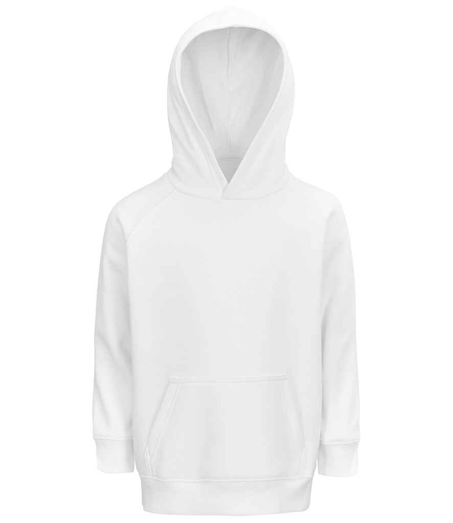 SOL'S Kids Stellar Organic Hoodie in White, front view