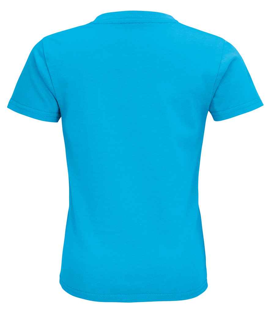 SOL'S Kids Pioneer Organic T-Shirt in Aqua, back view