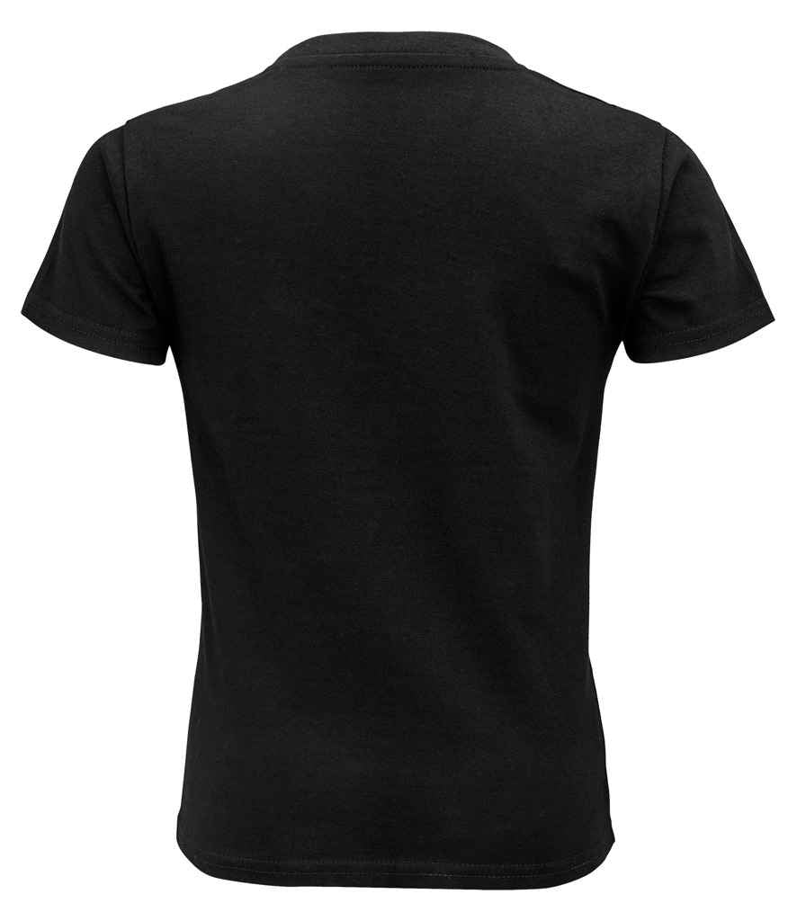 SOL'S Kids Pioneer Organic T-Shirt in Deep Black, back view
