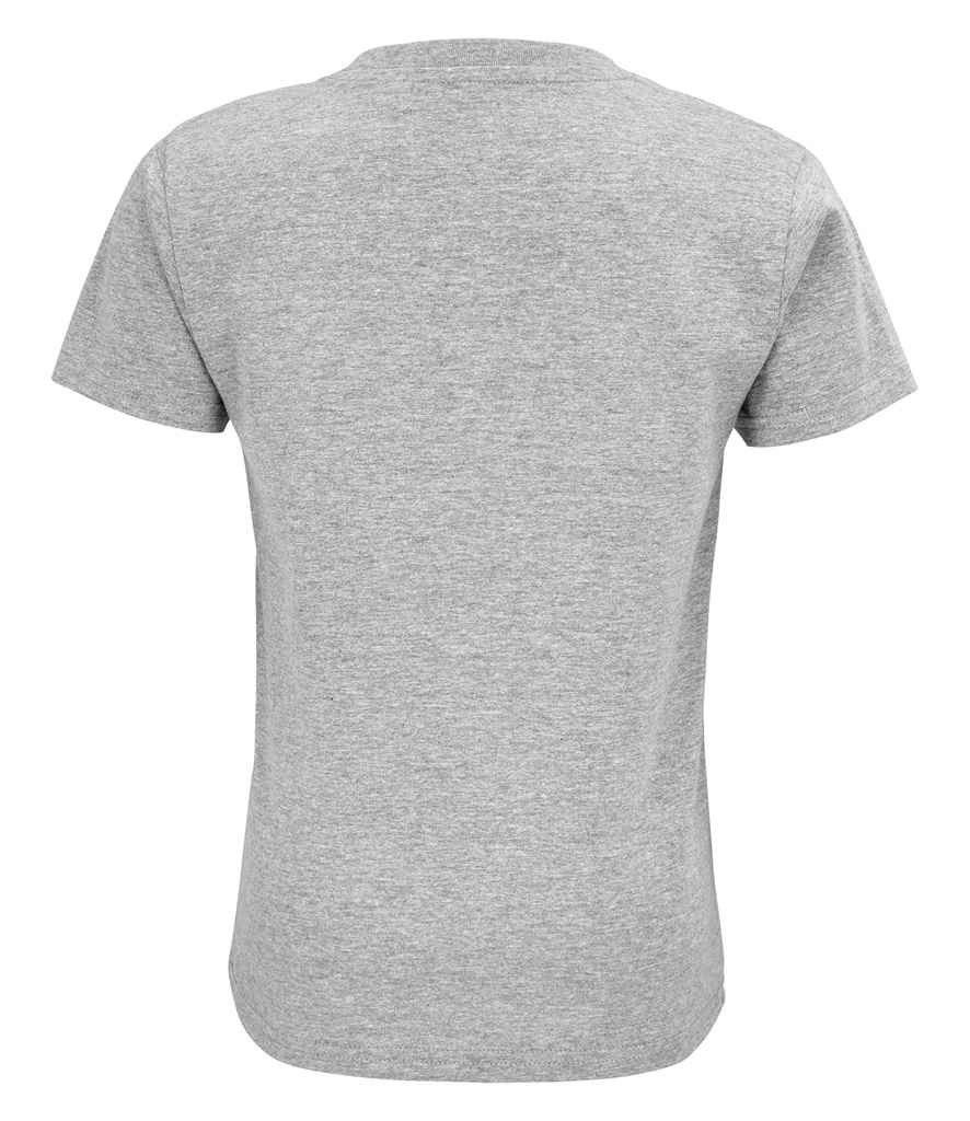 SOL'S Kids Pioneer Organic T-Shirt in Grey Marl, back view