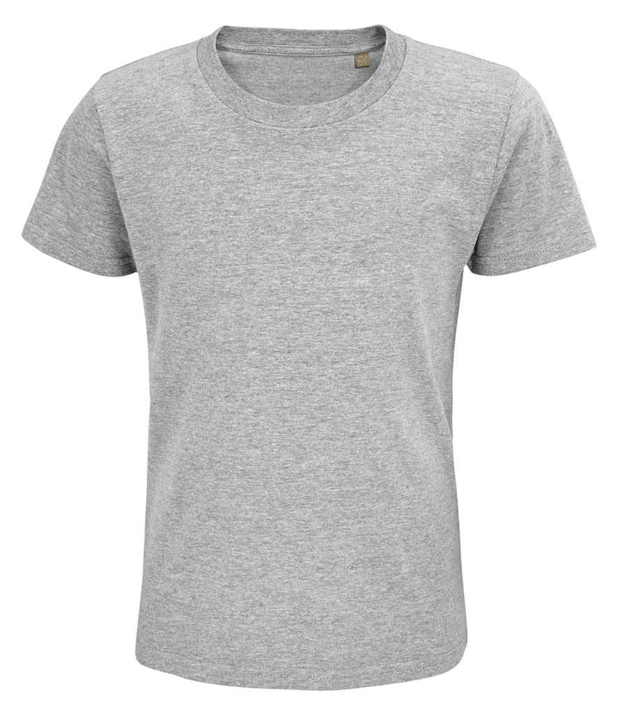 SOL'S Kids Pioneer Organic T-Shirt in Grey Marl, front view