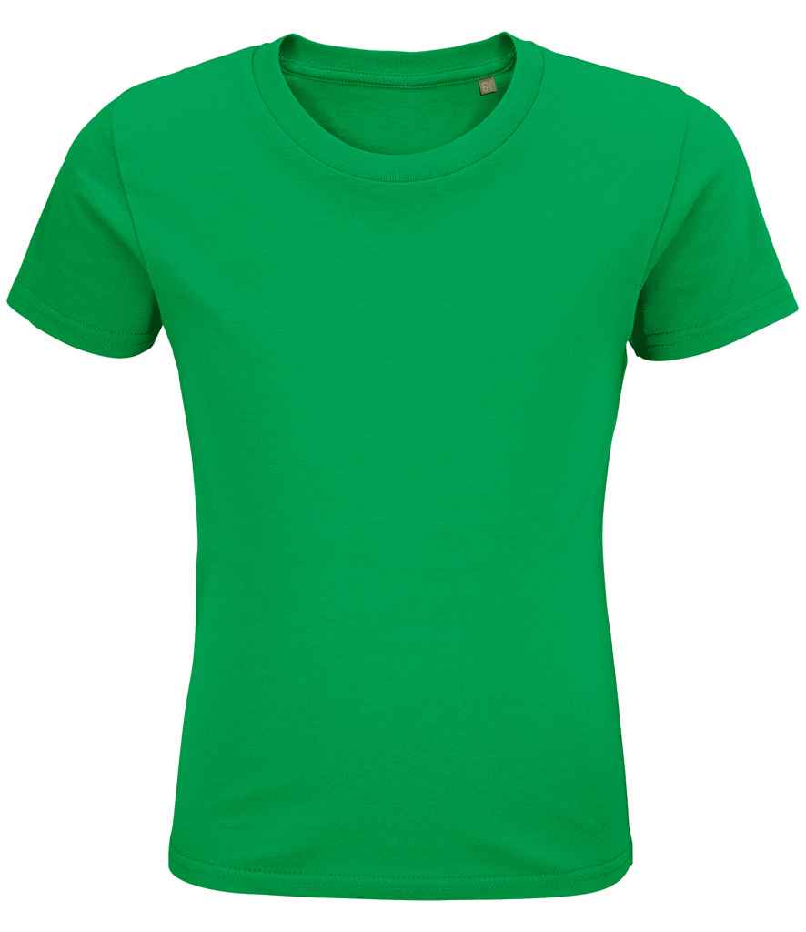 SOL'S Kids Pioneer Organic T-Shirt in Kelly Green, front view