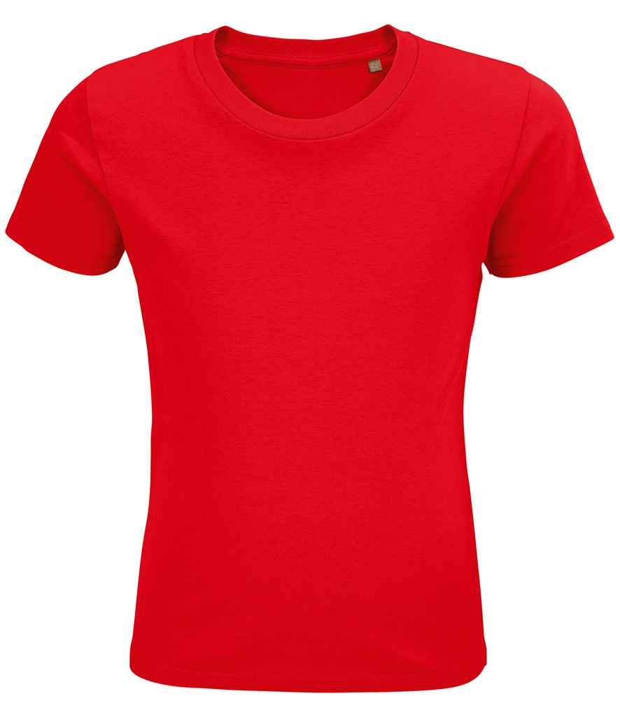 SOL'S Kids Pioneer Organic T-Shirt in Red, front view