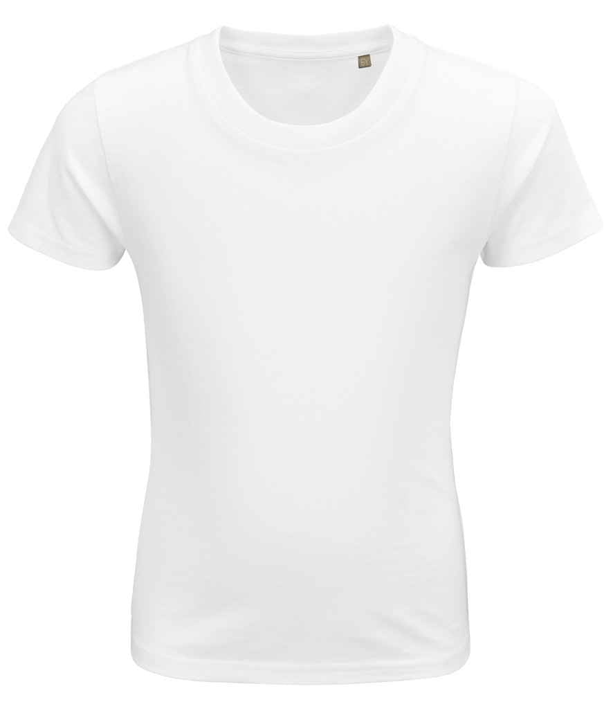 SOL'S Kids Pioneer Organic T-Shirt in White, front view