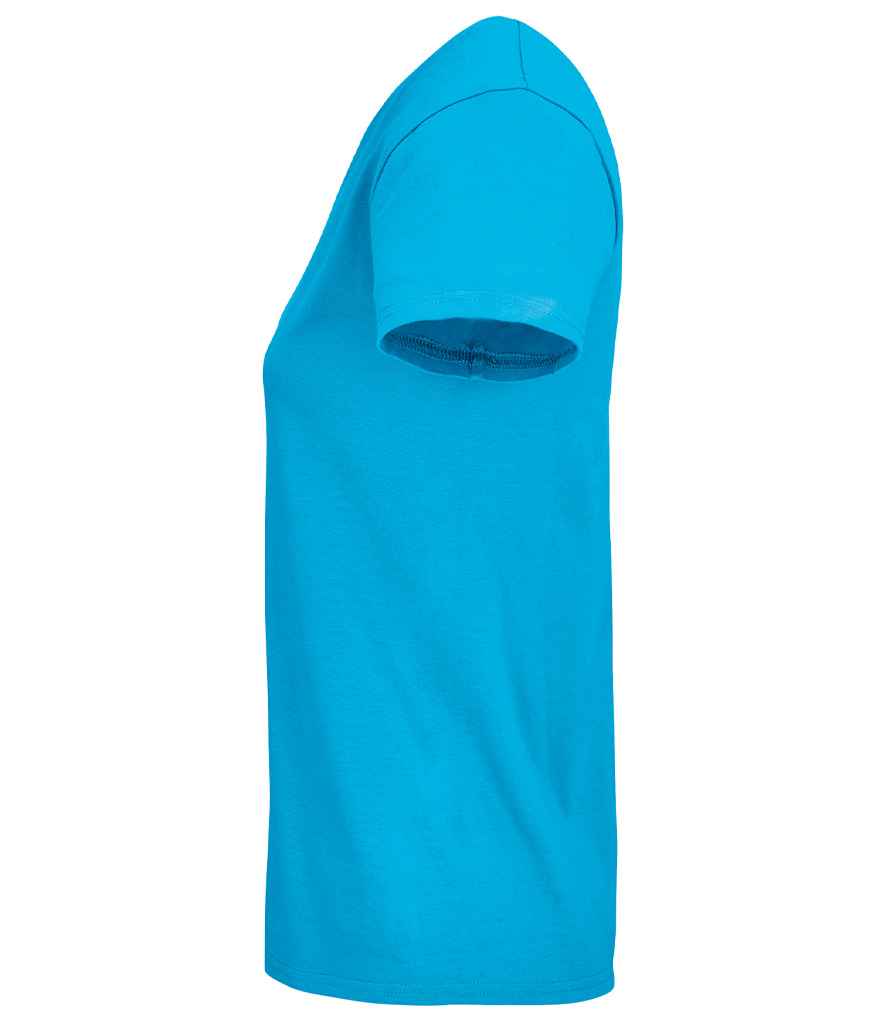 SOL'S Ladies Pioneer Organic T-Shirt in Aqua, side view