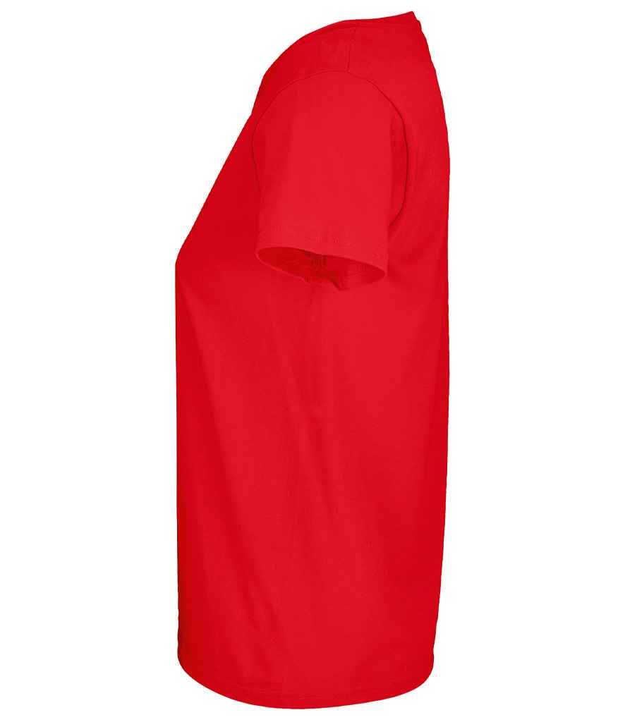 SOL'S Ladies Pioneer Organic T-Shirt in Bright Red, side view