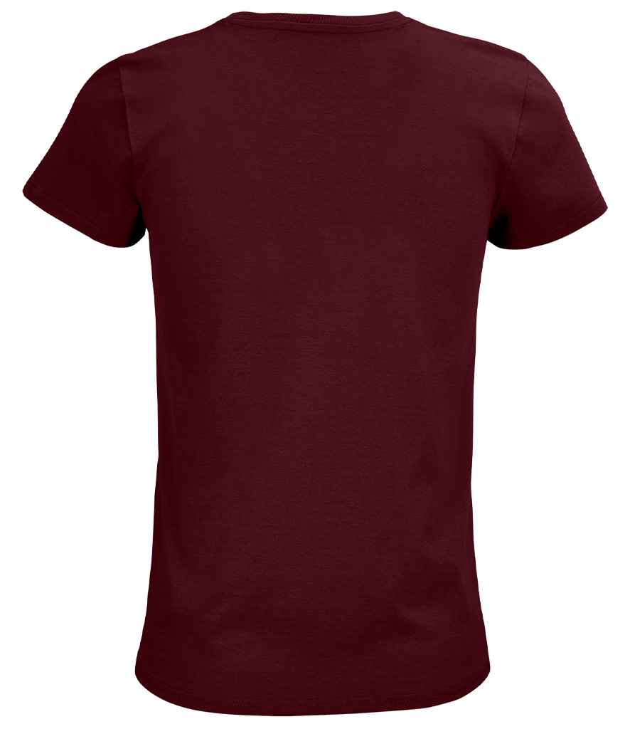 SOL'S Ladies Pioneer Organic T-Shirt in Burgundy, back view