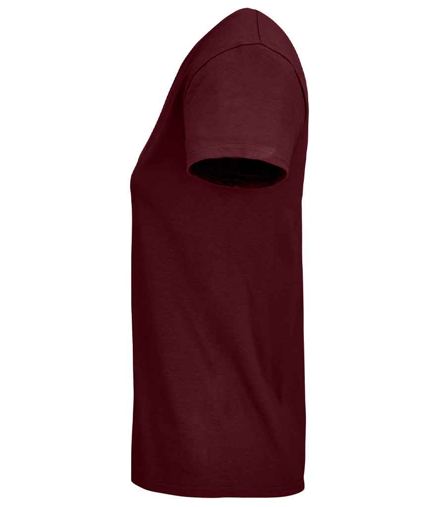 SOL'S Ladies Pioneer Organic T-Shirt in Burgundy, side view
