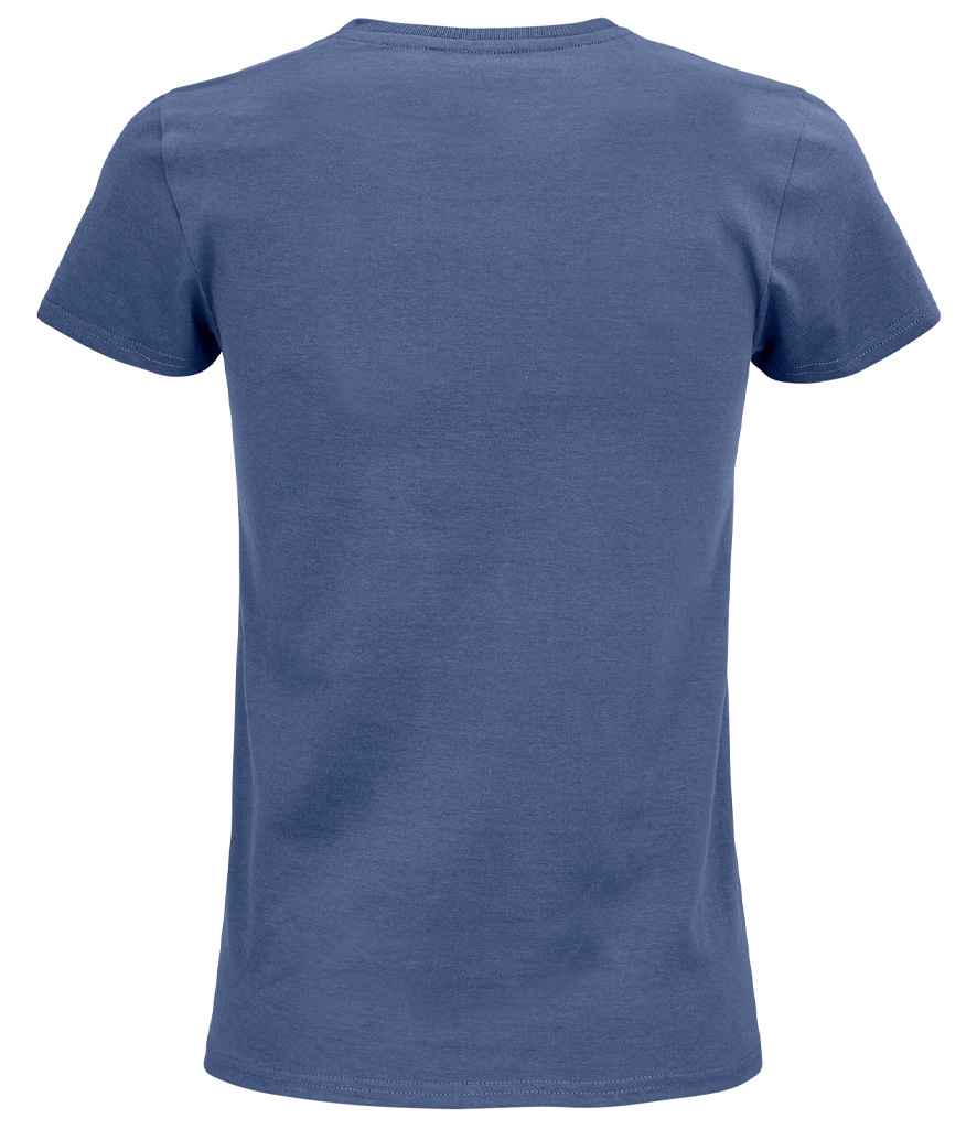SOL'S Ladies Pioneer Organic T-Shirt in Denim, back view