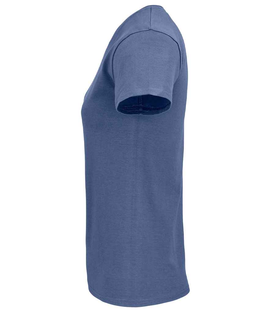 SOL'S Ladies Pioneer Organic T-Shirt in Denim, side view