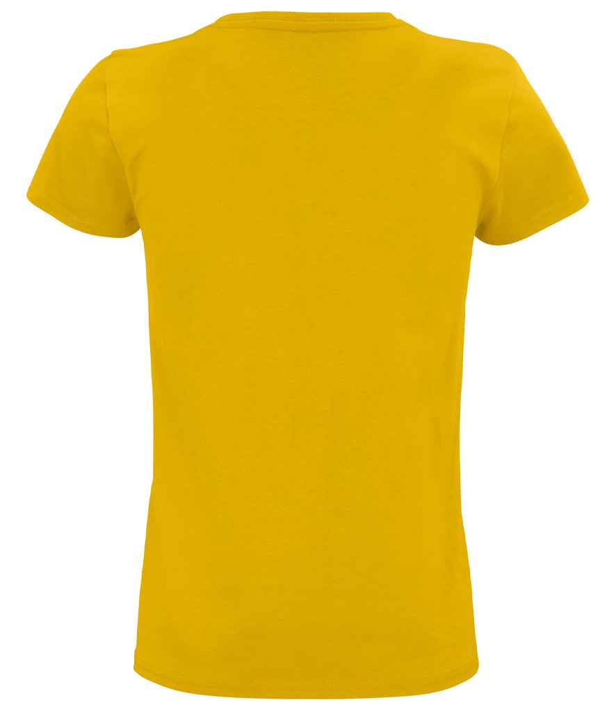 SOL'S Ladies Pioneer Organic T-Shirt in Gold, back view