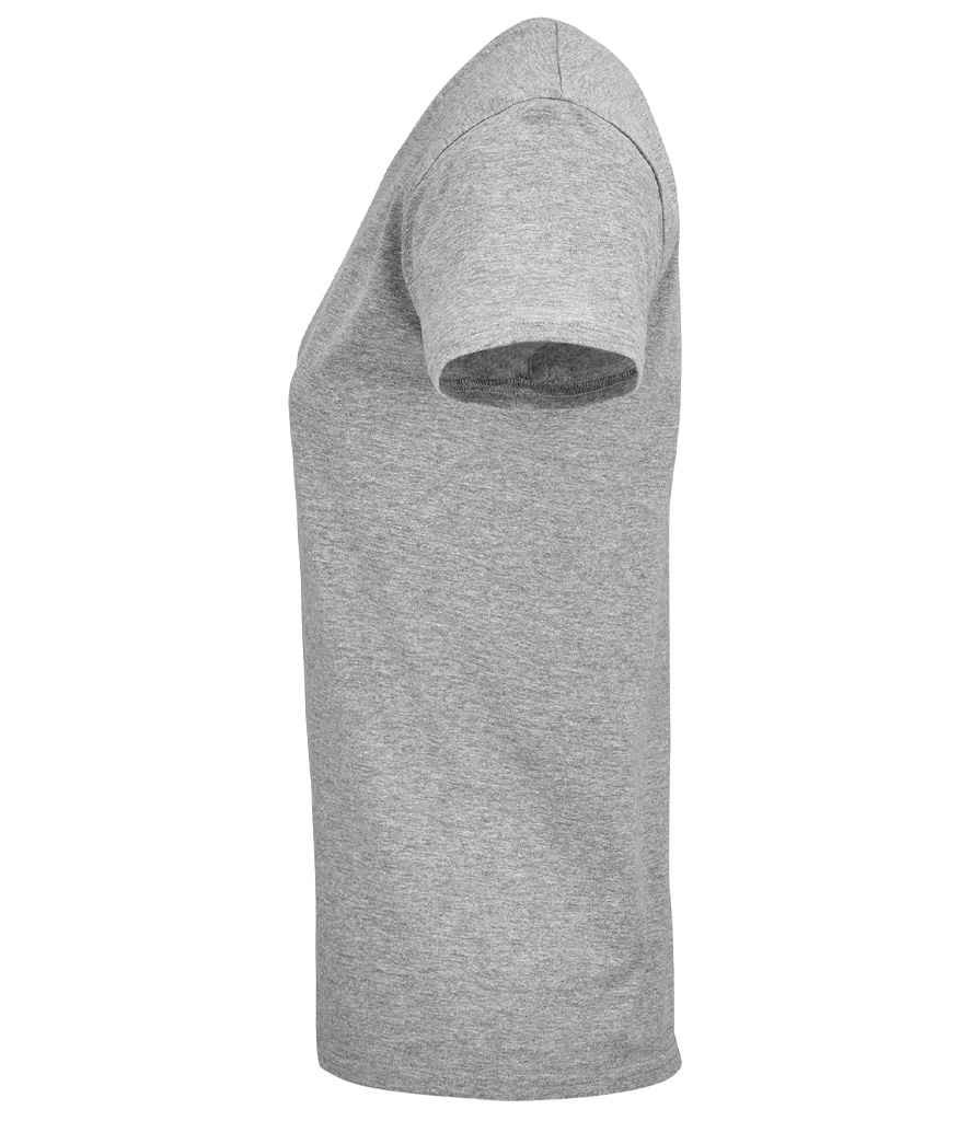 SOL'S Ladies Pioneer Organic T-Shirt in Grey Marl, side view