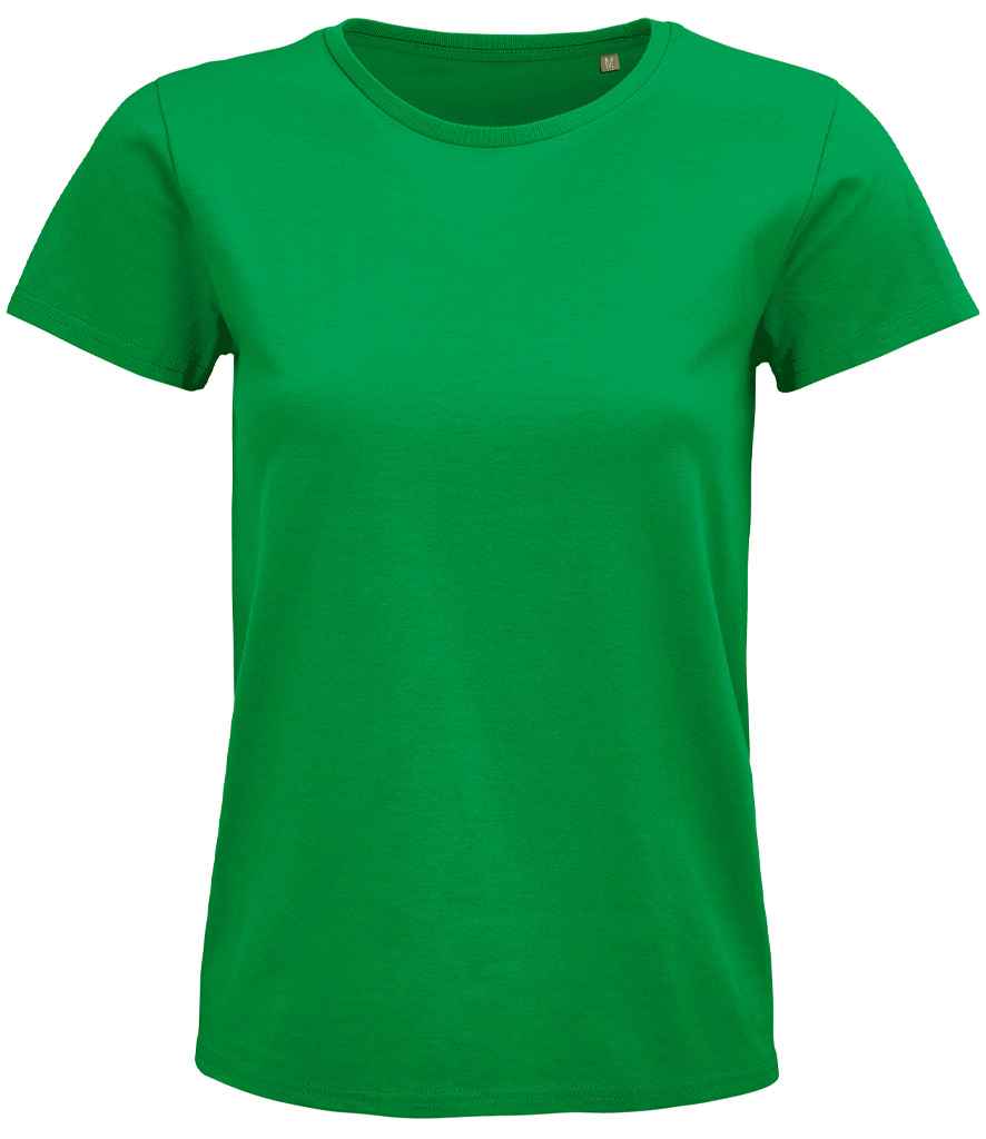 SOL'S Ladies Pioneer Organic T-Shirt in Kelly Green, front view