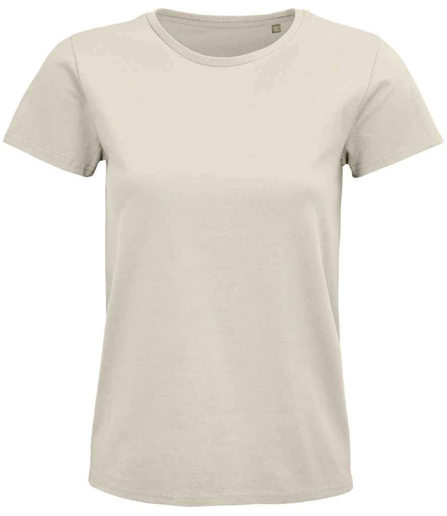SOL'S Ladies Pioneer Organic T-Shirt in Natural, front view