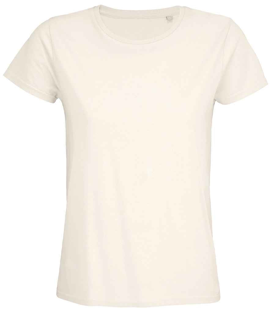 SOL'S Ladies Pioneer Organic T-Shirt in Off White, front view