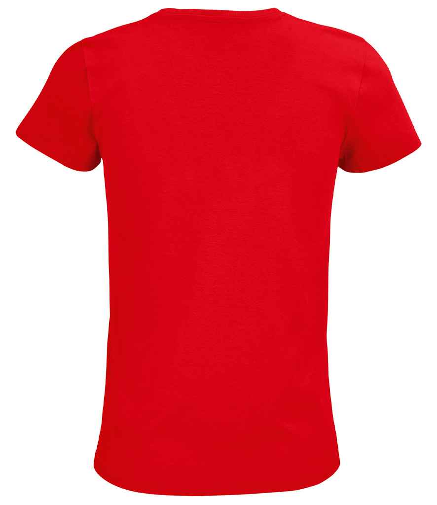 SOL'S Ladies Pioneer Organic T-Shirt in Red, back view