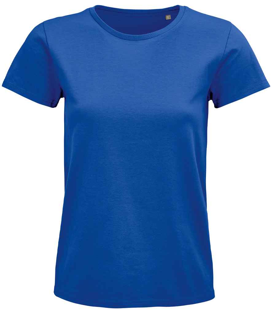 SOL'S Ladies Pioneer Organic T-Shirt in Royal Blue, front view