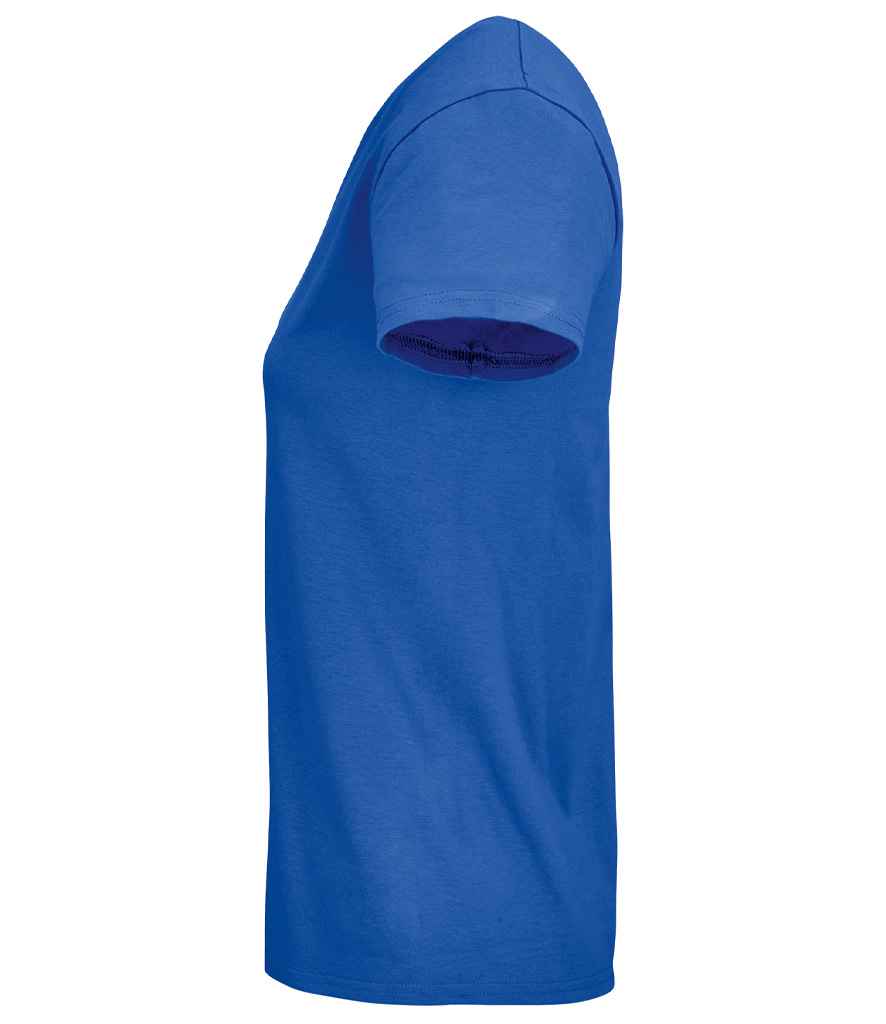 SOL'S Ladies Pioneer Organic T-Shirt in Royal Blue, side view