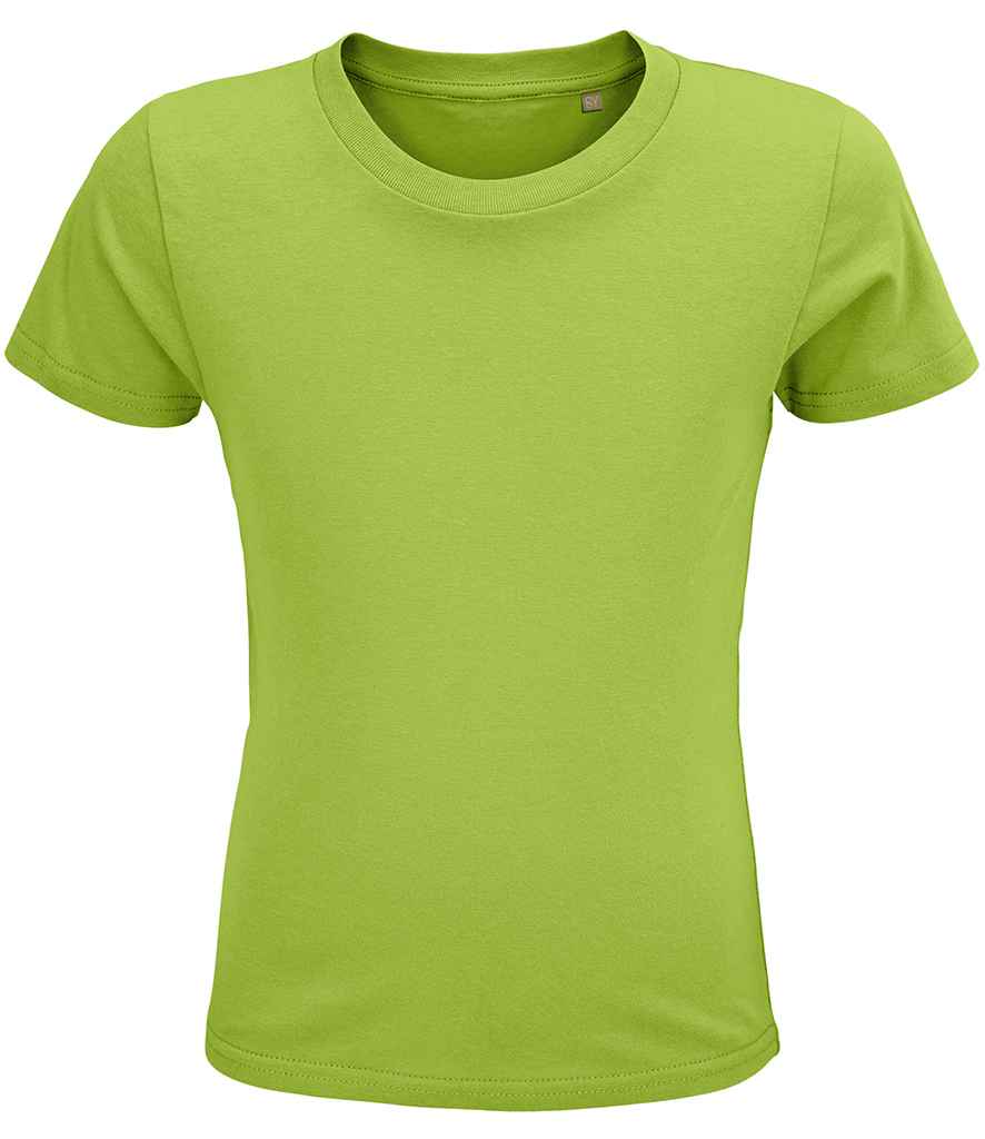 SOL'S Kids Crusader Organic T-Shirt in Apple Green, front view