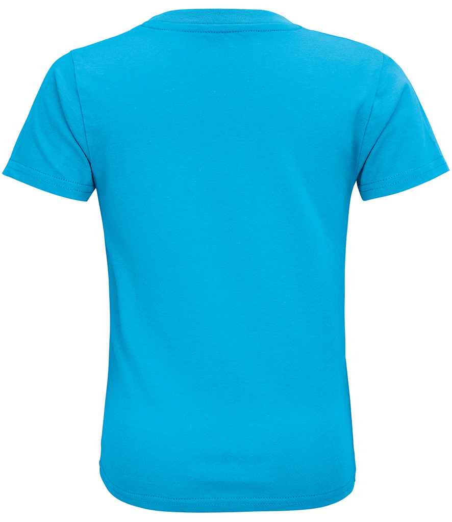 SOL'S Kids Crusader Organic T-Shirt in Aqua, back view