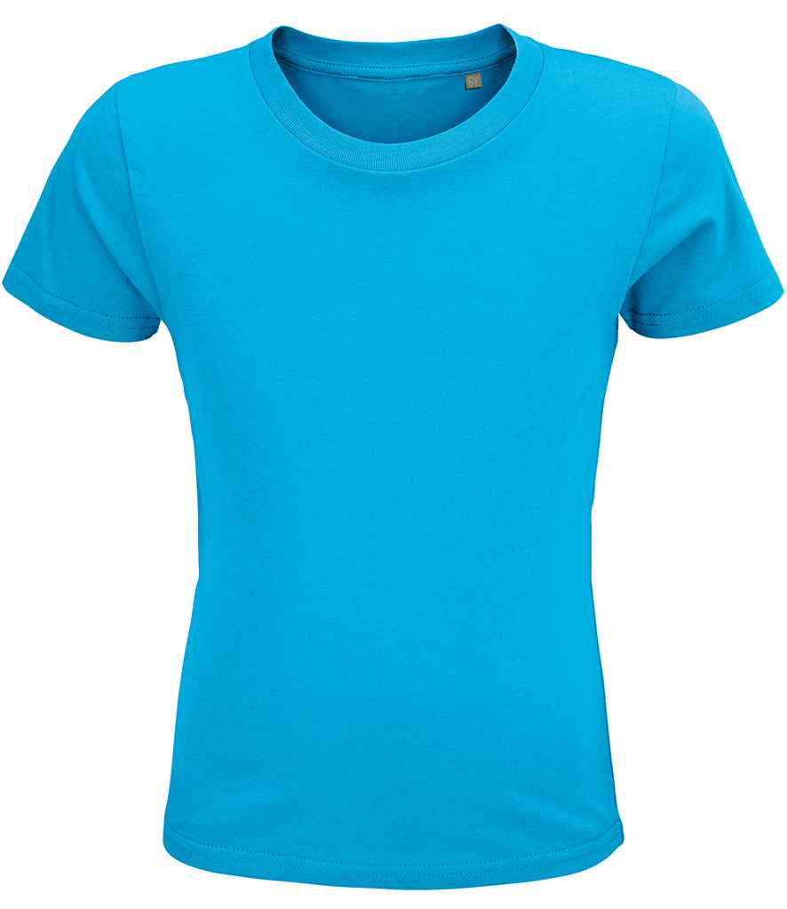 SOL'S Kids Crusader Organic T-Shirt in Aqua, front view