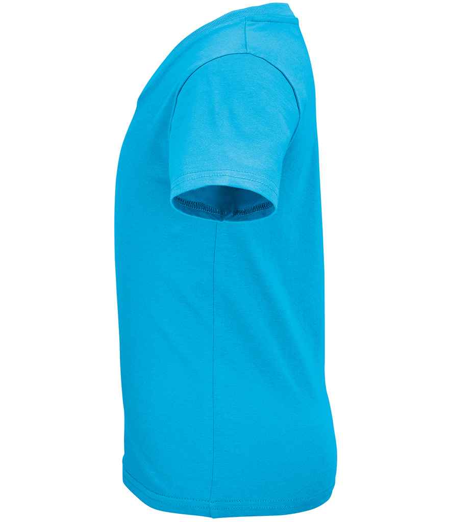 SOL'S Kids Crusader Organic T-Shirt in Aqua, side view