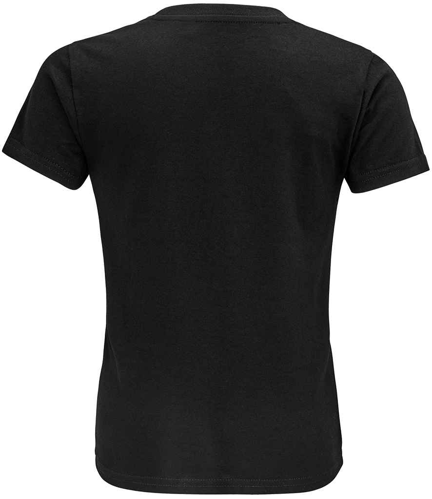 SOL'S Kids Crusader Organic T-Shirt in Deep Black, back view