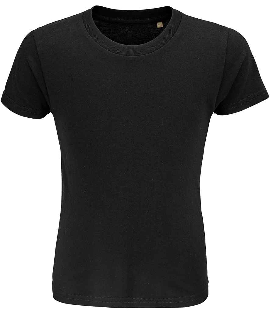 SOL'S Kids Crusader Organic T-Shirt in Deep Black, front view