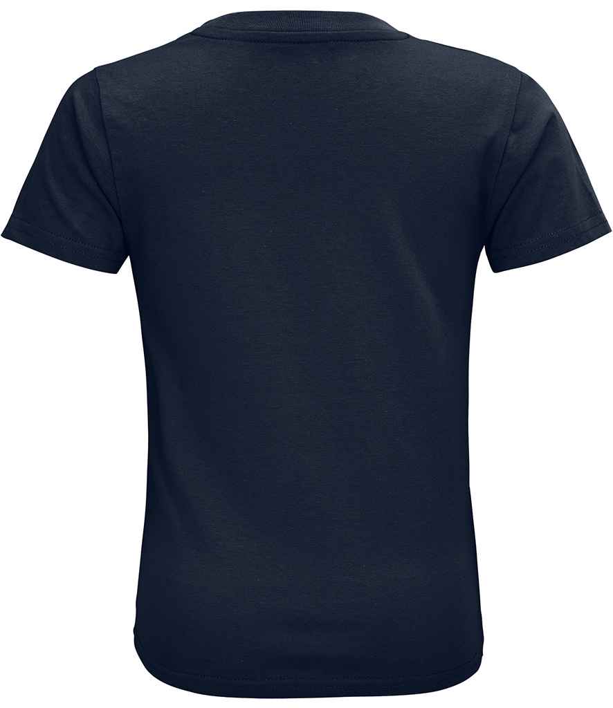 SOL'S Kids Crusader Organic T-Shirt in French Navy, back view