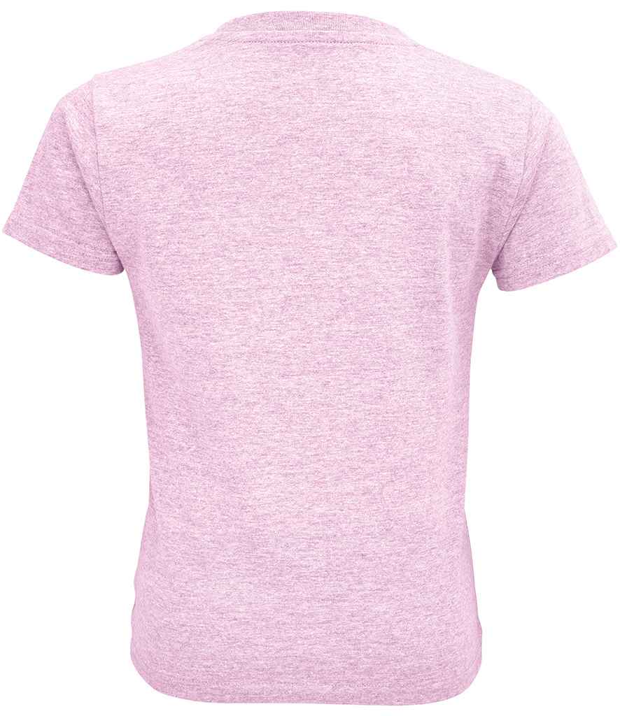 SOL'S Kids Crusader Organic T-Shirt in Heather Pink, back view