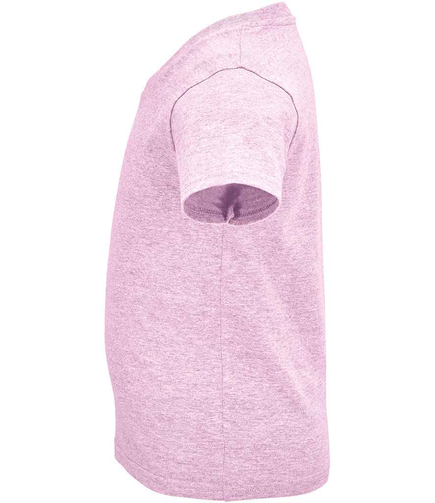 SOL'S Kids Crusader Organic T-Shirt in Heather Pink, side view