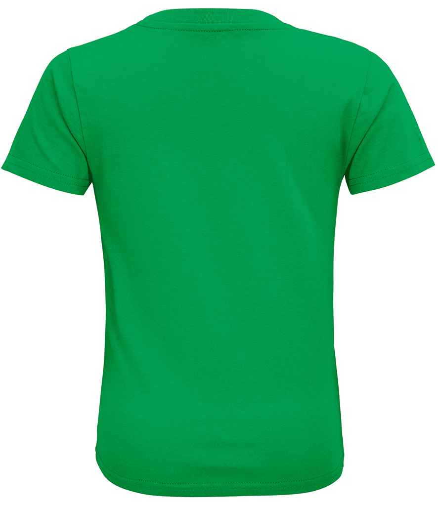 SOL'S Kids Crusader Organic T-Shirt in Kelly Green, back view