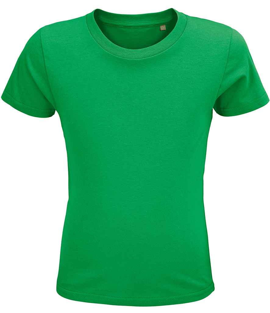 SOL'S Kids Crusader Organic T-Shirt in Kelly Green, front view