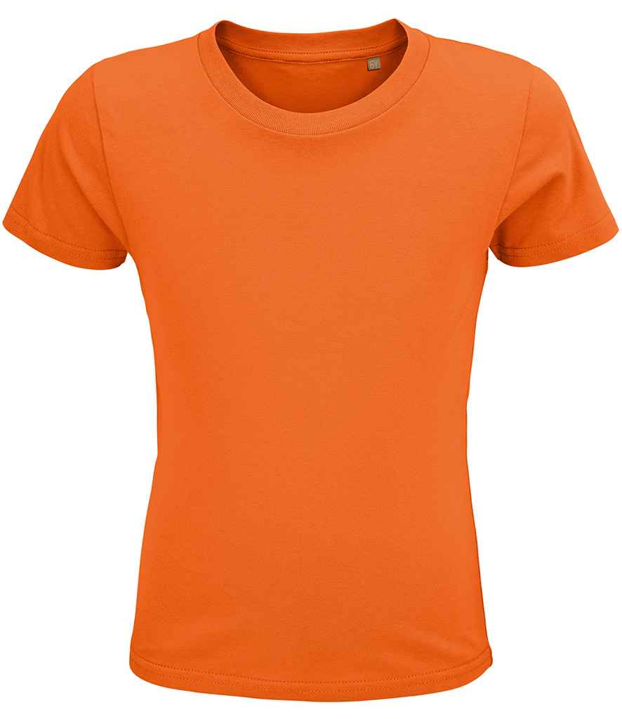 SOL'S Kids Crusader Organic T-Shirt in Orange, front view