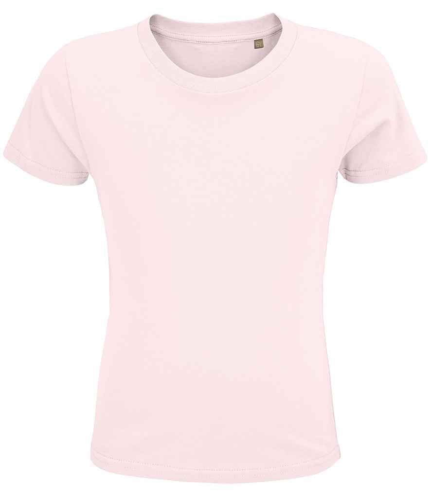 SOL'S Kids Crusader Organic T-Shirt in Pale Pink, front view