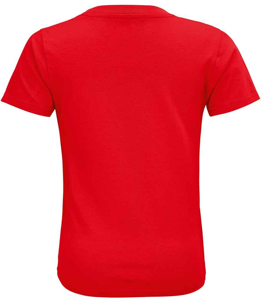 SOL'S Kids Crusader Organic T-Shirt in Red, back view