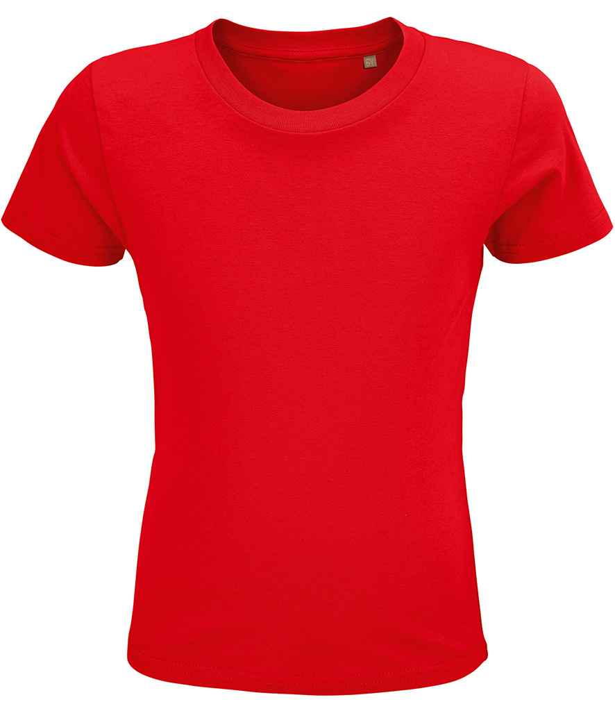 SOL'S Kids Crusader Organic T-Shirt in Red, front view