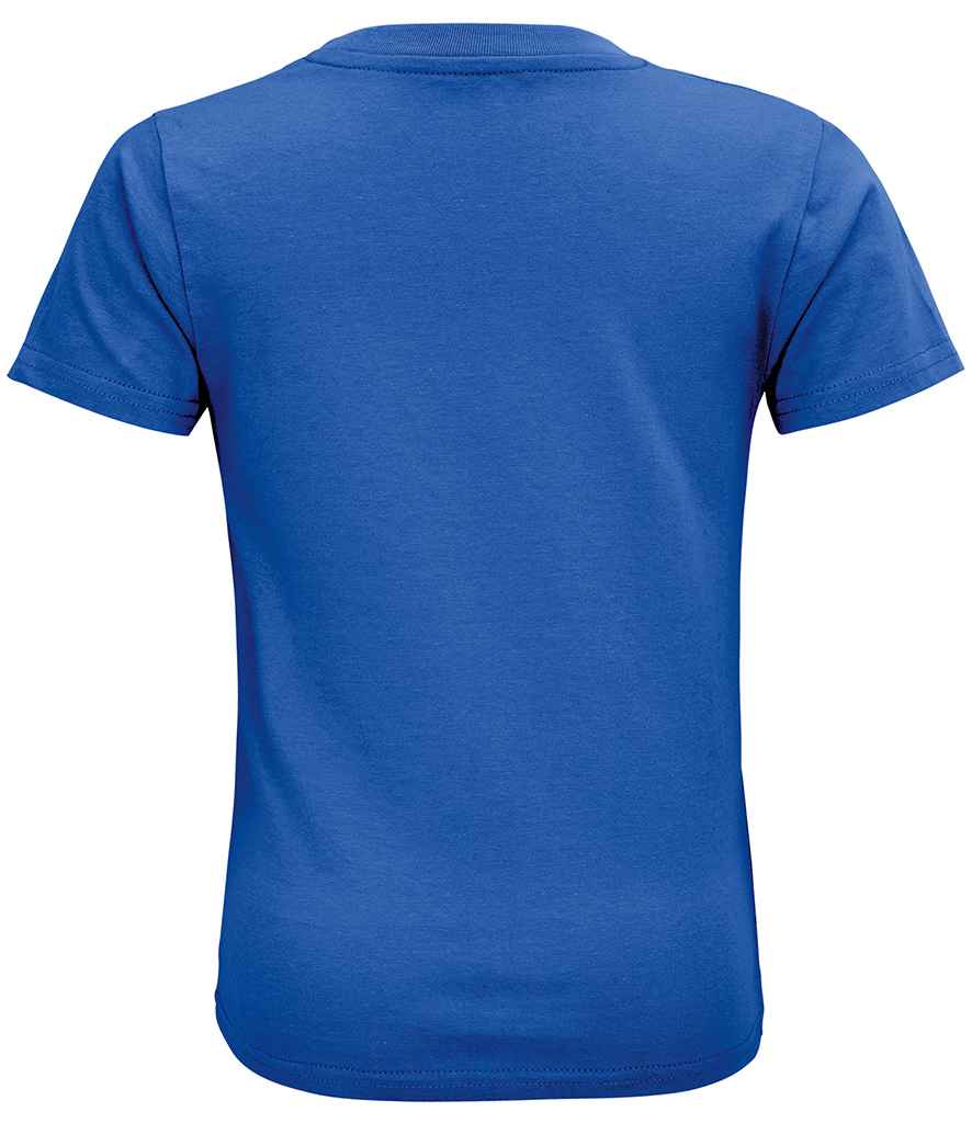 SOL'S Kids Crusader Organic T-Shirt in Royal Blue, back view