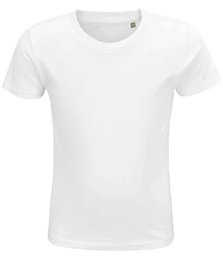 SOL'S Kids Crusader Organic T-Shirt in White, front view