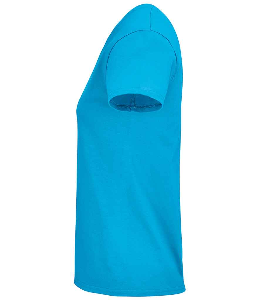 SOL'S Ladies Crusader Organic T-Shirt in Aqua, side view