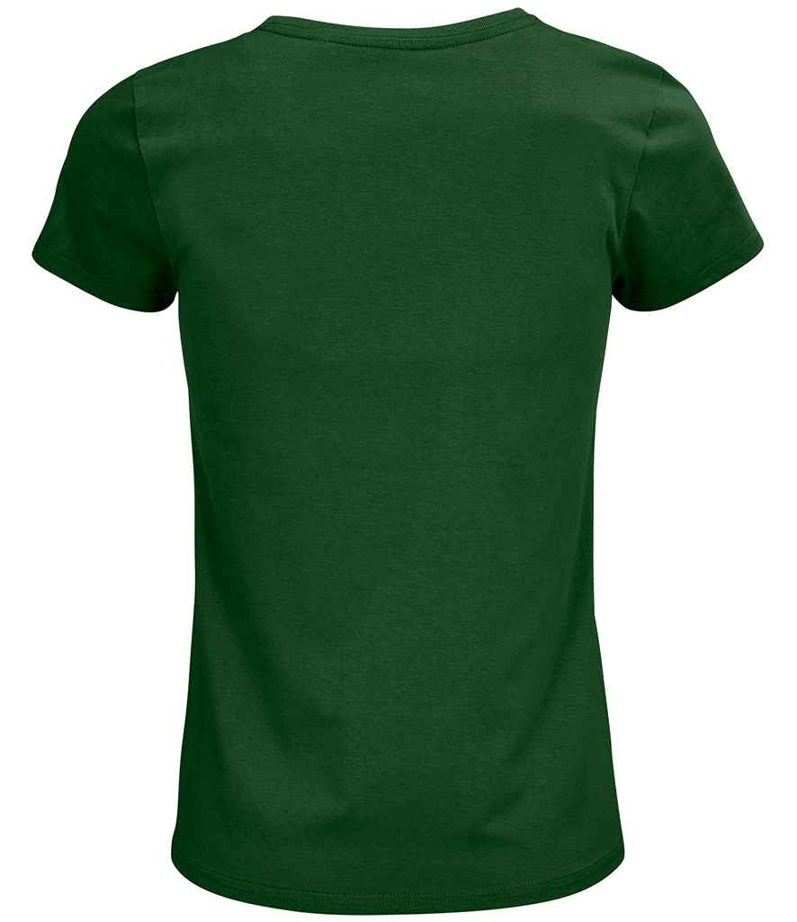 SOL'S Ladies Crusader Organic T-Shirt in Bottle Green, back view